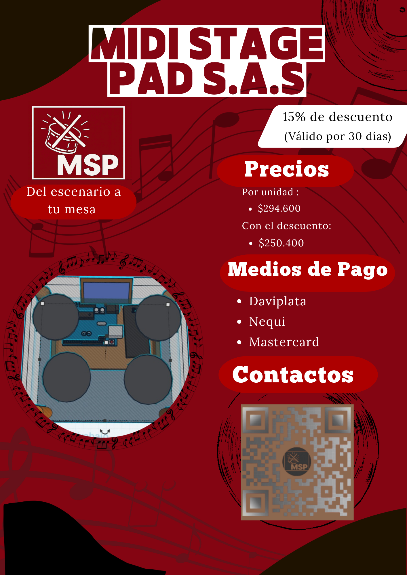 Volante informativo Midi Stage Pad